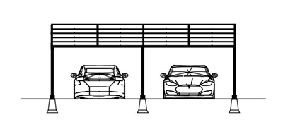 Zonnepanelen Carport - 2A-L