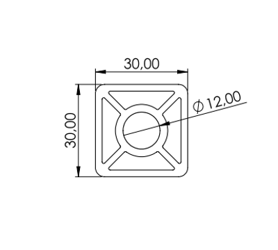 1.11.030030.03SP - aluminium Profiel 30x30 0F SP
